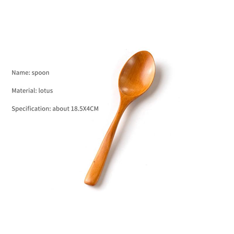 Japanese-Style Long Handle Wooden Spoon Coffee Stirring Rod Tea Dessert Spoon Mixing Soup Spoon Tableware Kitchen Supplies