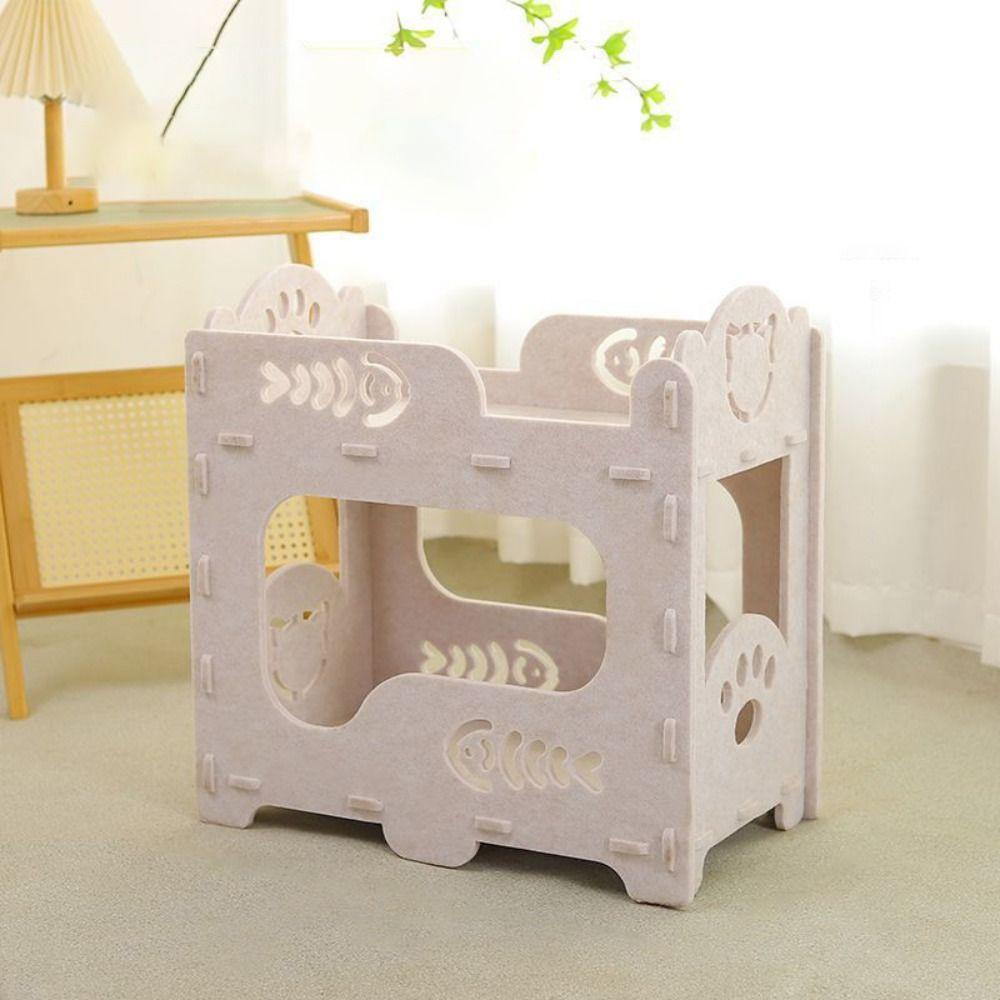 All-in-one Cat Castle House Multi-layer Cat Climbing Frame Japanese Style Cat House  Pet Supplies