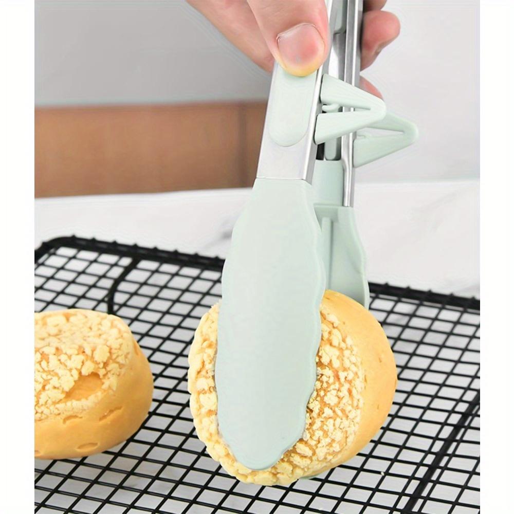 3pcs Stainless Steel Tongs with Silicone Tips Ideal for Grilling,Cooking,and Serving Meat,Pasta, and Salads Green Kitchen Tongs with Ergonomic Handles