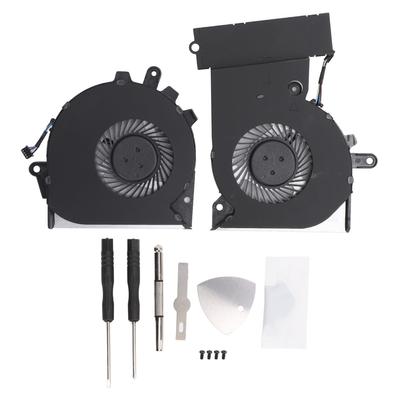 Replacement CPU GPU Cooling Fan for Omen 15‑CE 15T‑CE Laptop 4 Pin Cooling Fan with Tools DC 5V