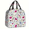 Non-food Contact Small Toe Lunch Bag Kawaii Doctors Nurse Print for Women Men Enfermera En Apuros Doctor Portable Thermal Cartoo