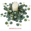 Christmas Candle Garlands Rings Simulation Mini Wreaths for Candle Christmas Candle Holder Candle Wreaths Christmas