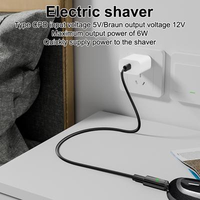 Type-C Tıraş Makinesi Adaptörü Şarj Cihazı Dönüştürücü Braun Series 3 5 7 9 Xt Hc Sakal Düzeltici Şarj Adaptörü Dönüştürücü Braun Series için