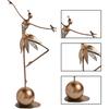 Ornament Vintage Metall tanzende Mädchen Gartenstatue wasserdicht lichtbeständig Ornament Outdoor-Dekoration