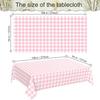 1/2pcs Disposable Table Cloth Waterproof Plastic Tablecloth, Rectangle Checkered Table Covers for Picnic, Birthday, Part