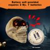 Cap de Craniu Animat cu Senzor de Mișcare cu LED Scream Recuzită de Halloween pentru Curte/Casă Bântuită Scream Realist și Ochi Strălucitori pentru Temă Horror