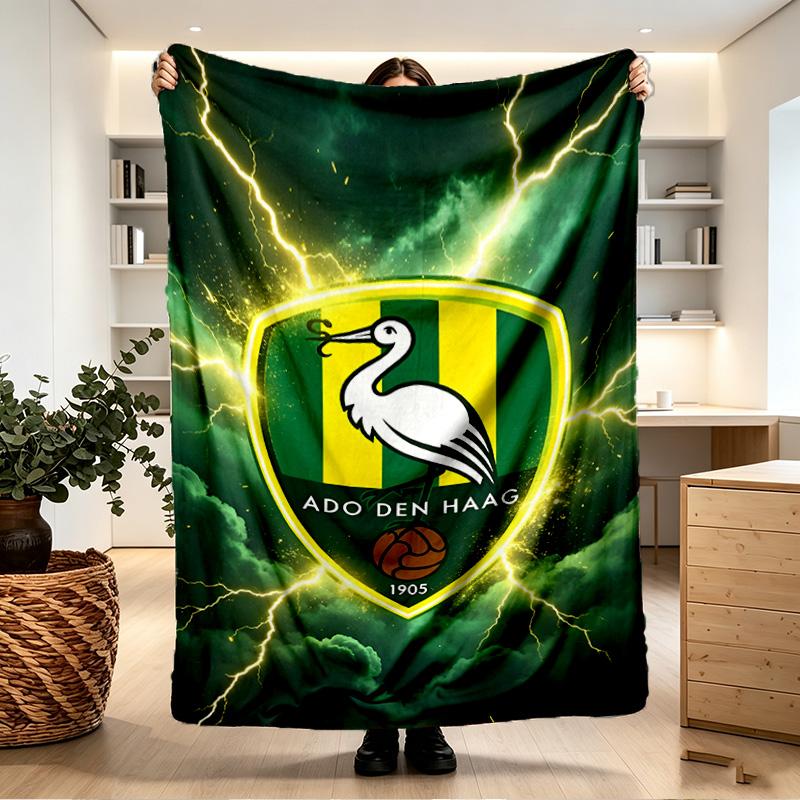 ADO Den Haag Print Blanket - Soft & Comfortable, for Bedroom, Travel, Sofa, Home Decoration - Birthday Christmas Gift for Friend