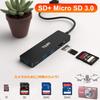 TSUPY USB Hub with 5 SD 3 USB and Card Reader Lightweight and for Remote and Working from Home 3.0 SD/Micro Ports, 3.0 Ports, SD/TF Slots, Compact,