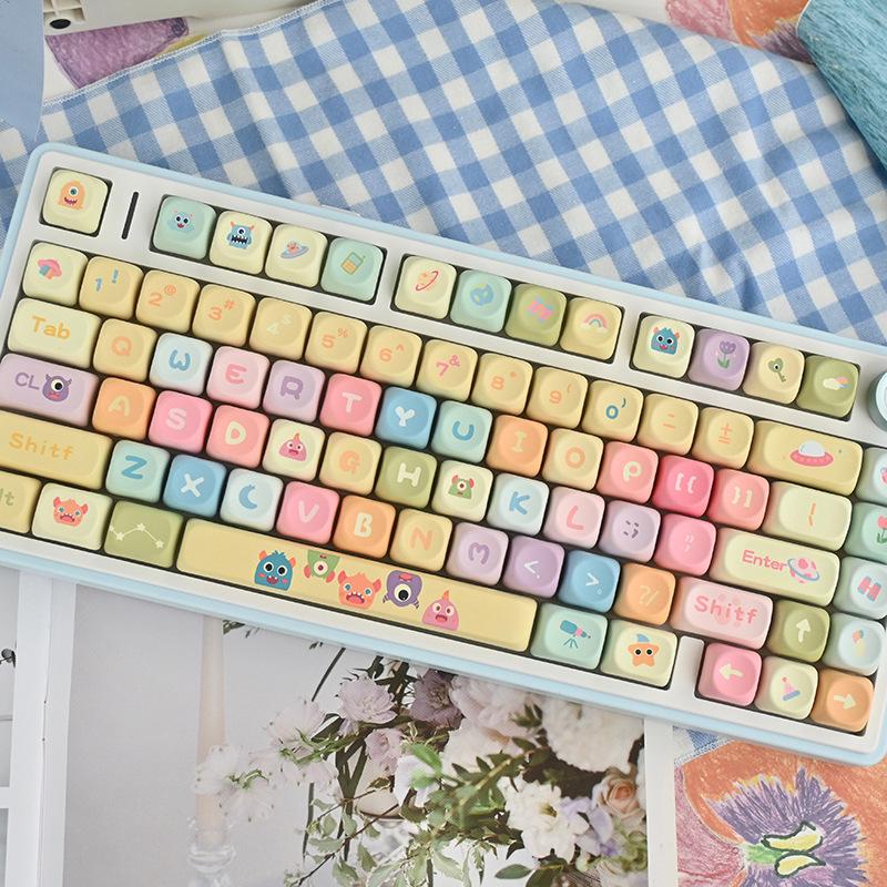 

Graffiti Monster Cute Candy Custom Five-Sided Heat Sublimation MOA Keycaps