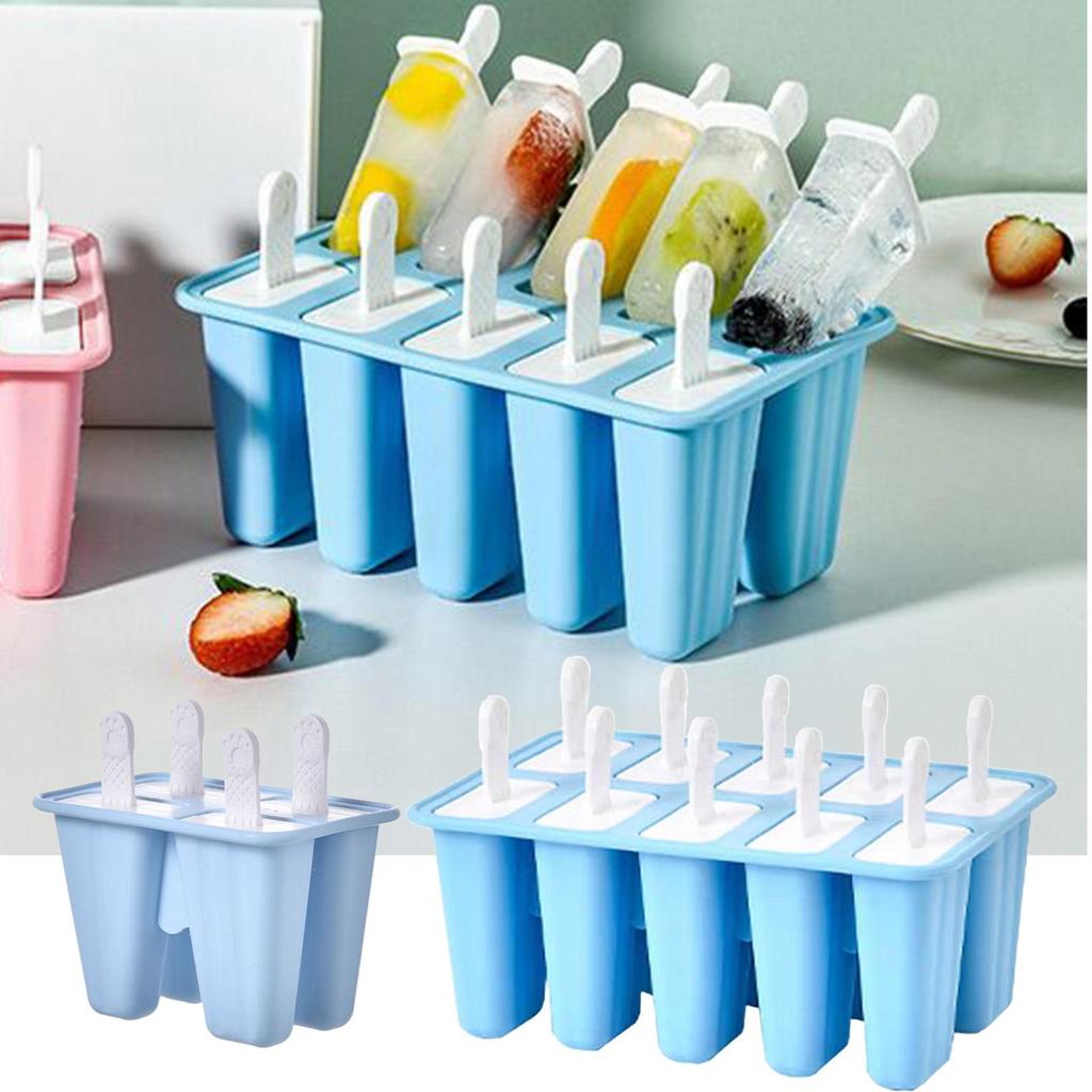 Eisformen mit Stielen Leicht lösbarer Eis am Stiel-Maker Mehrfach-Kavität Wiederverwendbares Herstellungswerkzeug Cakesicles-Form für Teenager Kinder