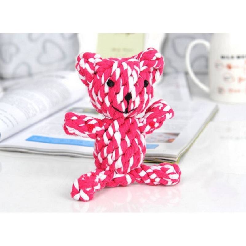 

Cotton Pet Dog Rope Molar Chew Plush Toy Cat Puppy Chews Training Durable Toys Bear