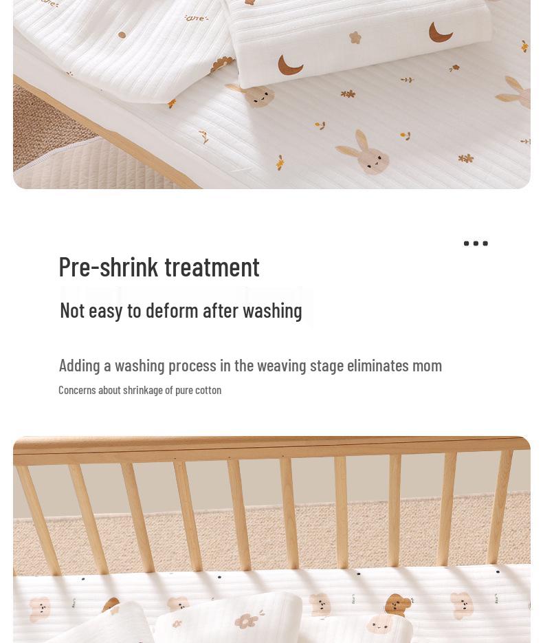 Rouxun Pure Cotton Patchwork Baby Crib Mattress Cover - All Seasons