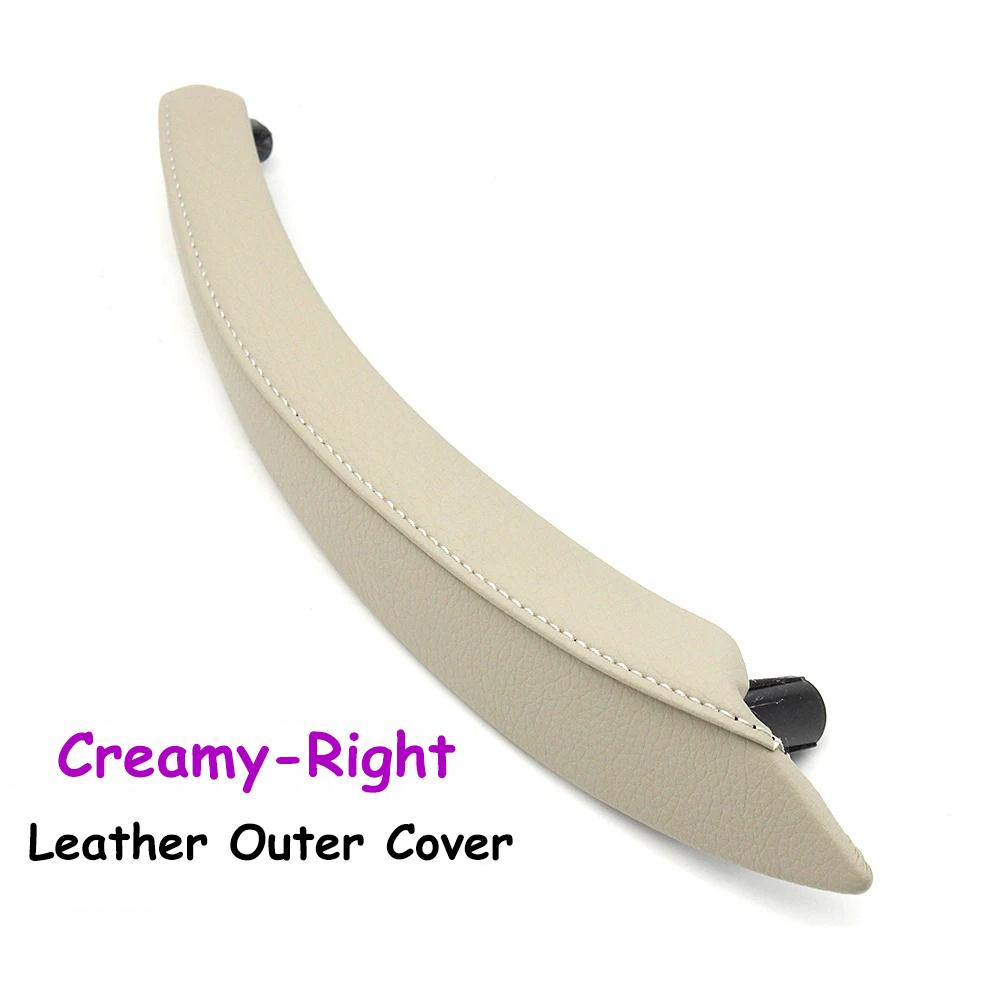Interior Left/Right Passenger Door Pull Handle Leather Outer Cover Replacement For BMW X5 X6 E70 E71 E72 2007-2014