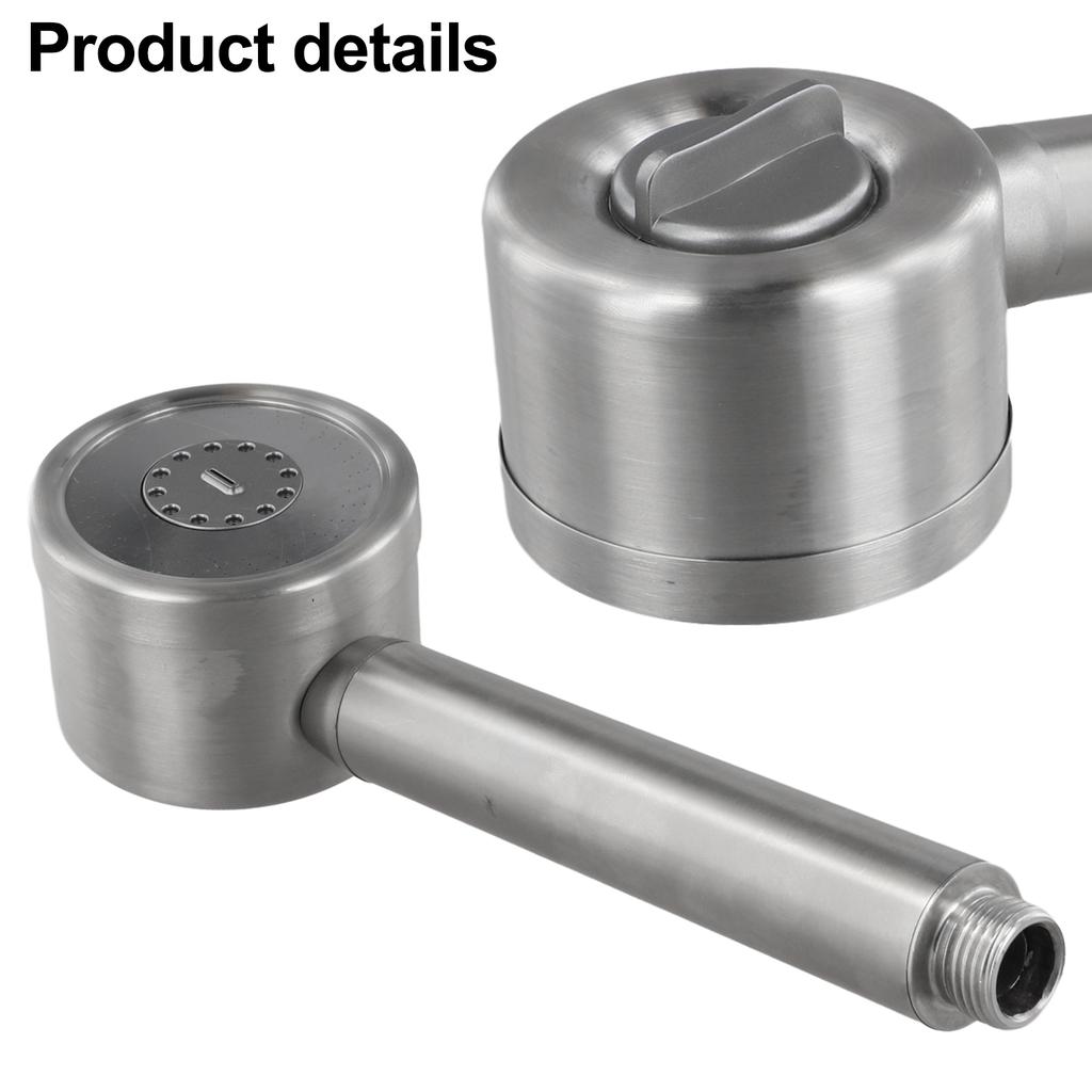 Högtrycksduschhuvud Duschhuvud i Rostfritt Stål Badrum Enkel Installation G1 2 Standardanslutning Mjukt Flöde