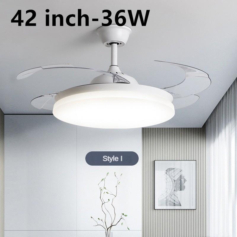 Intelligent Variable Frequency Integrated Ceiling Fan With Light Bedroom Invisible Silent Fan Light Simple Ceiling Fan Lamps With Remote Control