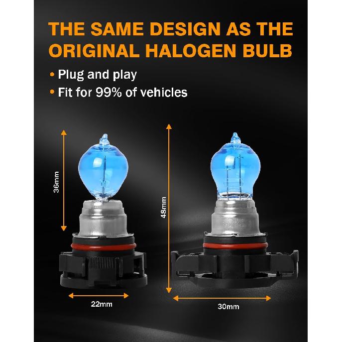 Fit For Ford Escape 2008 2009 2010 2011 2012 High Performance Halogen Headlight Bulbs 9008/H13 High/Low Beam + 5202 Fog Light Car Replacement Bulb