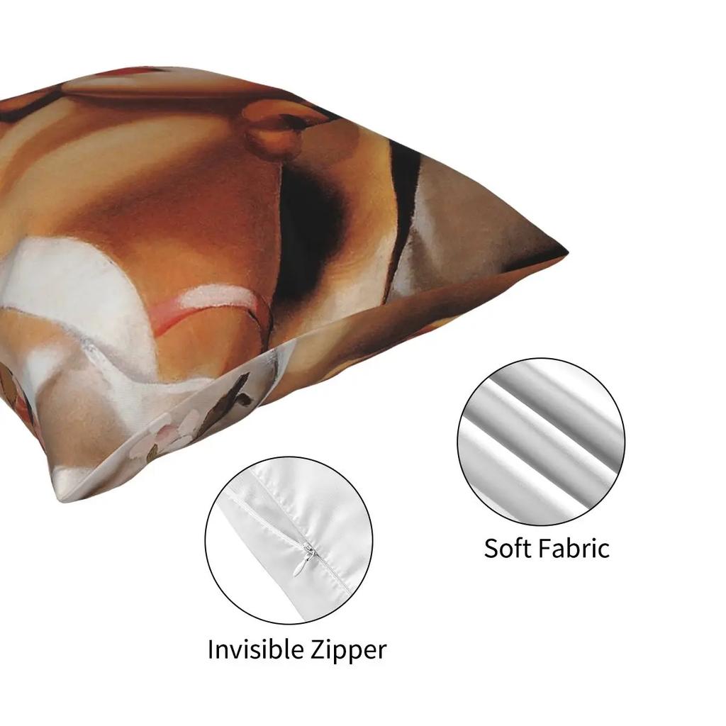 Straw Hat By Tamara De Lempicka Art Deco Throw Pillow Cover Throw Pillow Funny Pillowcover Home Decor