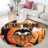 Custom Name,Valencia CF pattern round rug,Carpet Rug for Living Room Bedroom Playroom ,Non-slip Floor Mat,Holiday Gifts and Birthday Gifts.