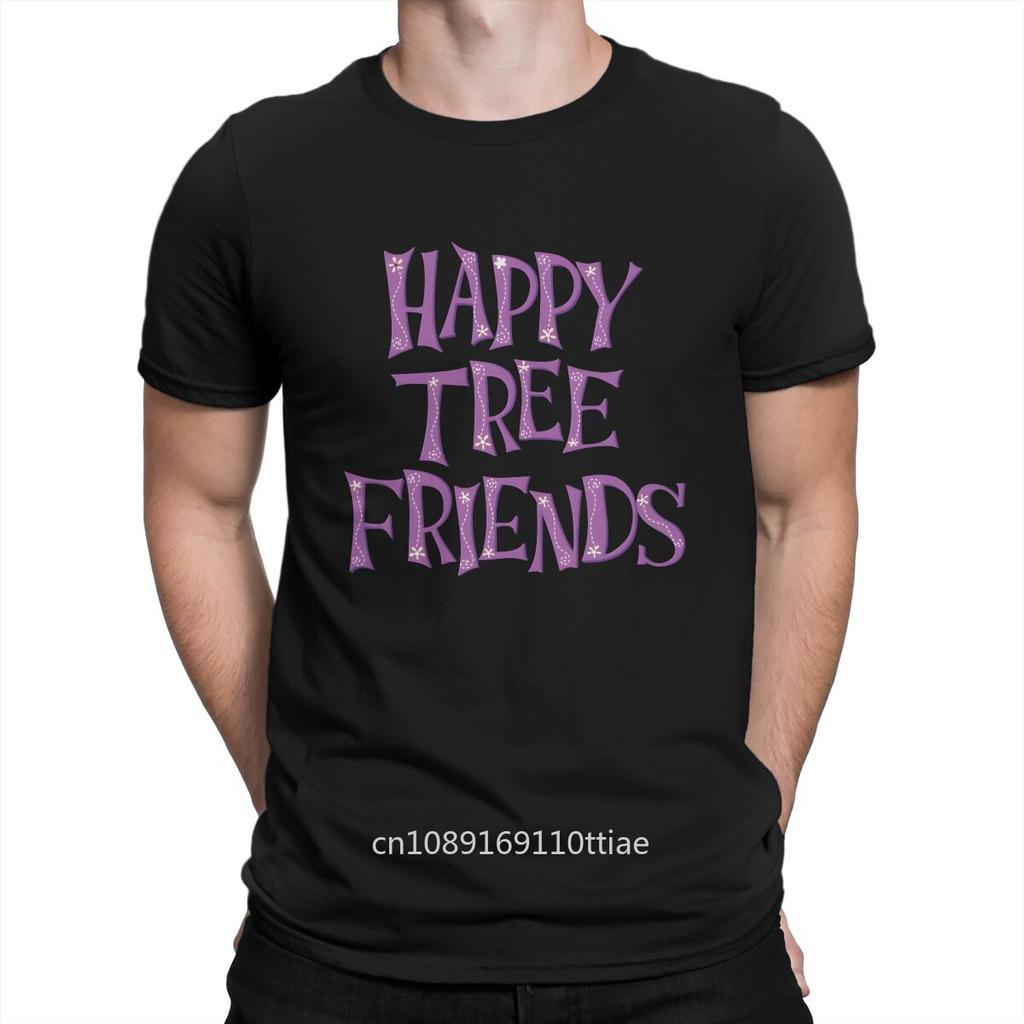 Men unisex T-Shirts Sign Funny Cotton Tees Short Sleeve Happy Tree Friends T Shirt Round Neck Clothing Gift Idea