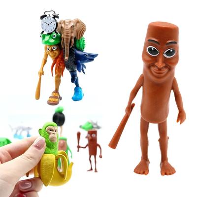 18cm Stick Figure Fusion Version Ornament Italian Brainrot Tung Tung Tung Sahur Figures Tralalero Tralala Collectible Figurines