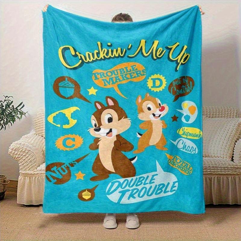 1pc, "Crackin' Me Up: Chip 'n' Dale Trouble Makers Throw Blanket Perfect for Home Decor, Couch Cover, Travel, Camping, Car, Beach, Office