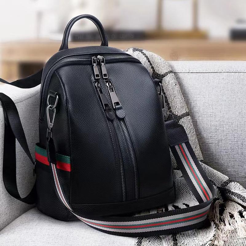Women's Casual Backpack Women's All-in-one Korean First Layer Leather Fashion Leather Backpack Women's Leather Backpack