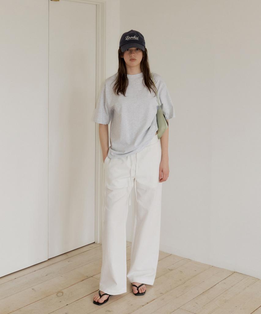 108Paundeu Linen Layer Pants_Ivory