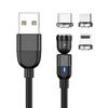 3A Fast Charging 540-Degree Rotating Magnetic USB Cable, Three-in-One Bendable Design