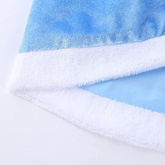 jbluelover Princess Solid Color with Ribbon Available in 3 Easy to Put On and Take Perfect for Stage Light Blue Kids' Cape, Decoration, Hooded,