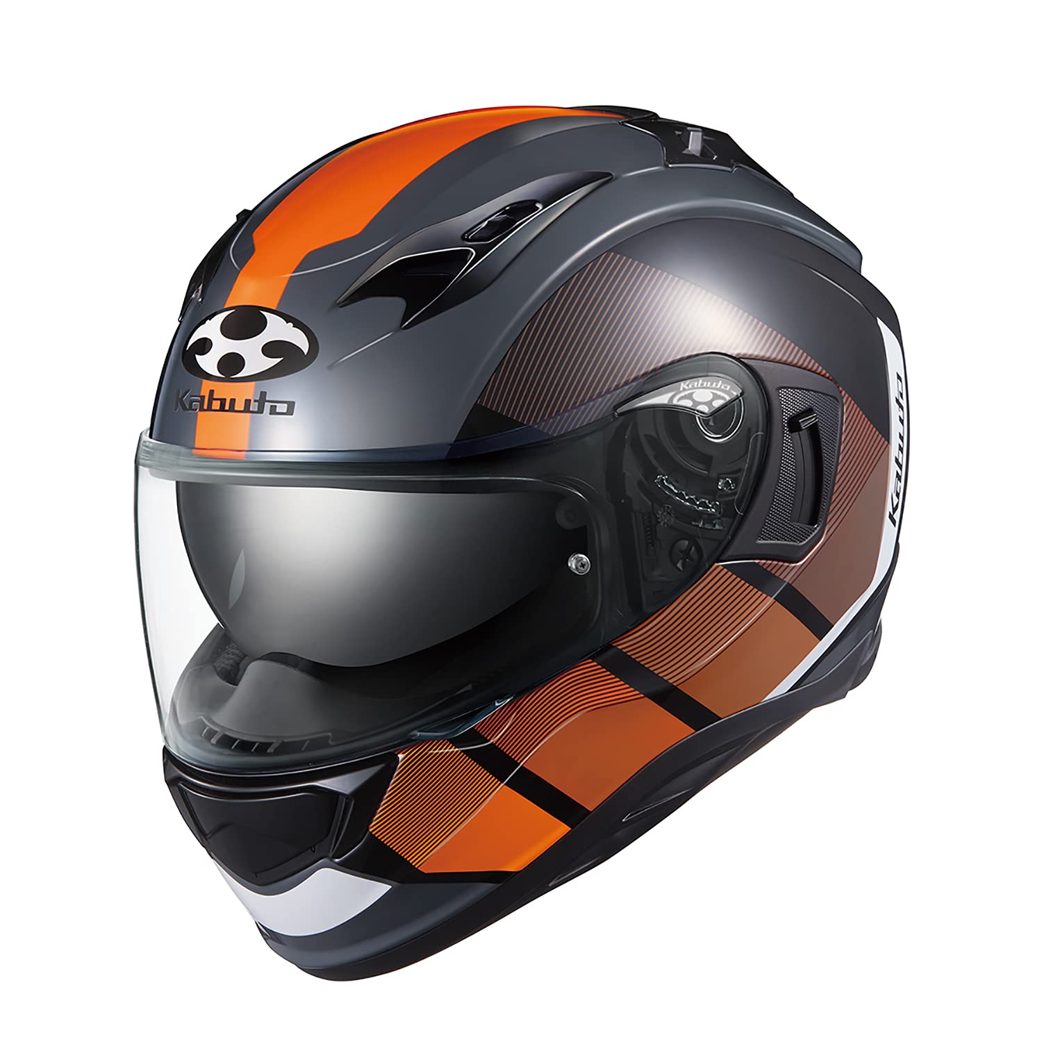 

OGK KABUTO Motorcycle Helmet Full Face KAMUI3 JM Black Orange (Size M)
