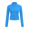 Lulu Logo Slim-Fit Ladies' Stand-Collar Jacket with Gold Zipper, Long-Sleeved Sports Fitness Outerwear