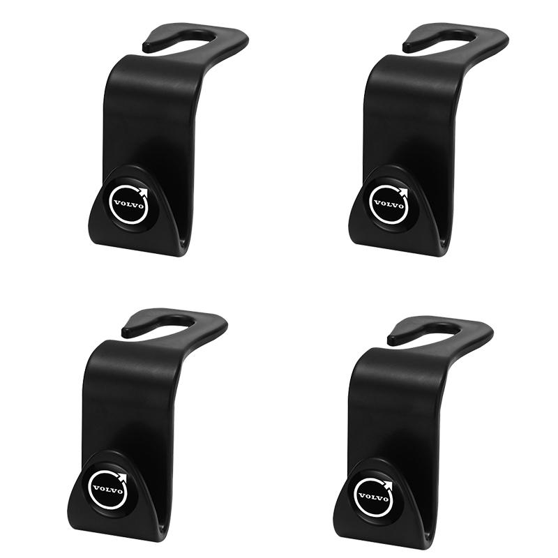 2/4Pcs Carbon Fibre Hook Car Seat Headrest Hook Organizer For Volvo ES90 EC40 EX40 EM90 XC90 V90 V60 XC60 V40 S80 S60 S90 XC40