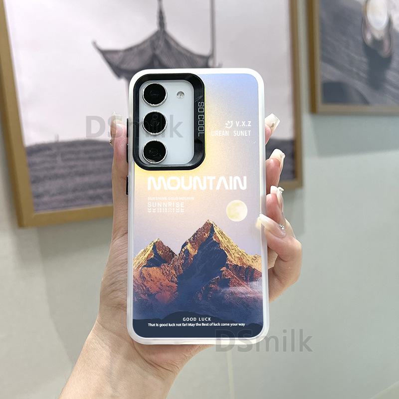 

Красочный чехол для мобильного телефона Samsung Laser S24Plus для S23/S22 Aurora White, S21/Snow Mountain Gradient ULTRA S24