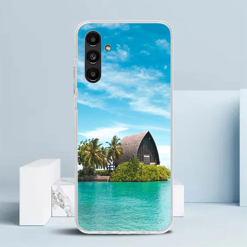 

Summer Beach Sunset Sea Palm Tree Phone Case For Samsung Galaxy A17 A37 A57 A16 A15 A14 A13 A56 A55 A54 A53 A36 A35 A34 A33 A26 Samsung A56