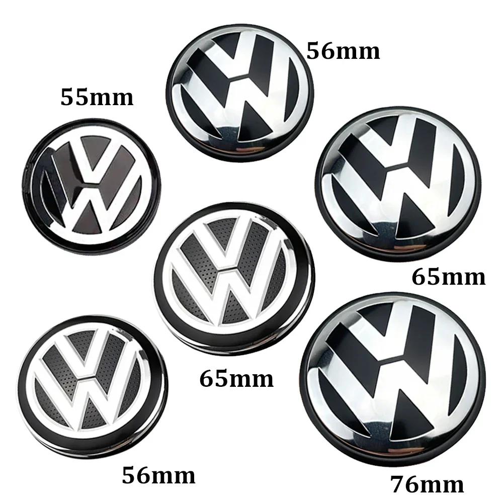 VOLKSWAGEN VW için 4 Adet Volkswagen Jant Orta Göbek Kapakları 56mm 65mm 70mm jant kapağı VW Golf 4 5 6 7 Polo Passat B5 B6 B7 Tour için