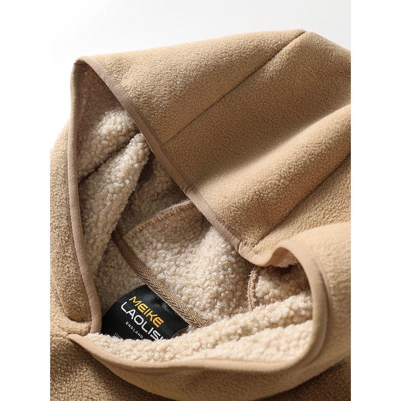 Japanese-Style Retro Polar Fleece Waistcoat Men's Winter Fleece-lined Thick Lambskin Vest Export Men's Heattech Vest