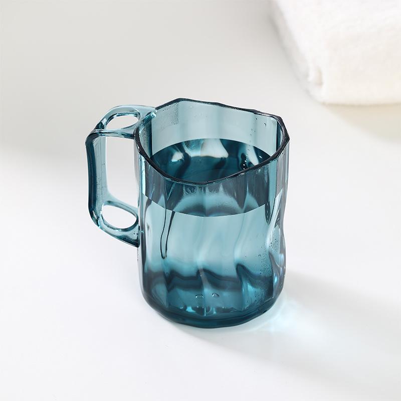 Nordic Geometric Transparent Wash Cup with Toothbrush Holder 301-400ml