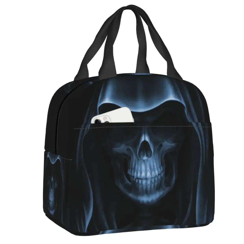 Evil Hands Skull Lunch Bag Leakproof Halloween Gothic Skeleton Thermal Cooler Insulated Lunch Box For Women Kids Food Tote Bags