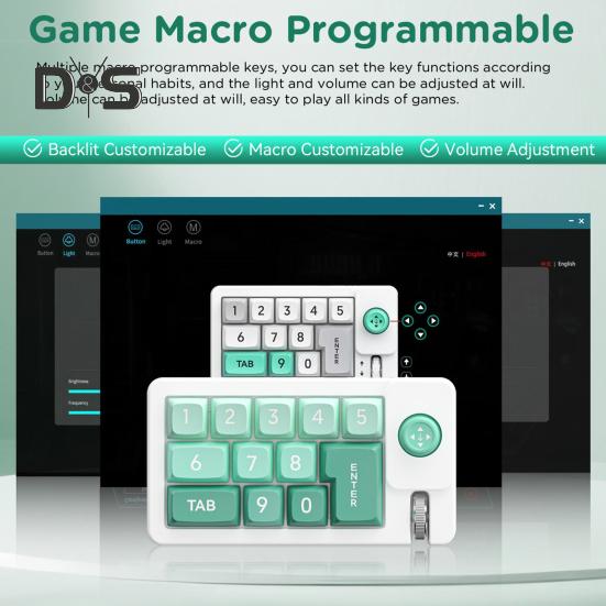 Jednoręczna klawiatura mechaniczna 12 klawiszy RGB do gier programowalna, wymienialna na gorąco, mała klawiatura dla graczy i do pracy biurowej