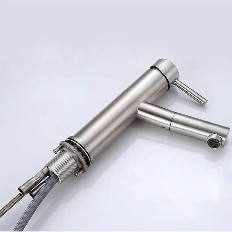 Longdai 304 Stainless Steel Pull-Out Basin Faucet