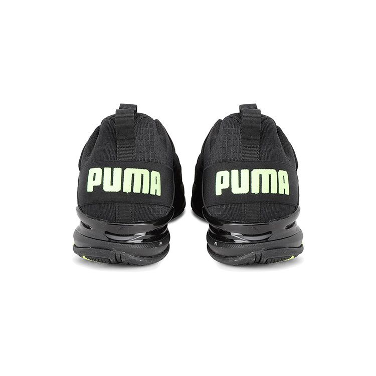 Puma Axelion Rip Lightweight Cushioning Fabric Synthetic Leather Breathable Low-Top Casual Training Running Shoes Men Sneaker Black Yellow 192581-01