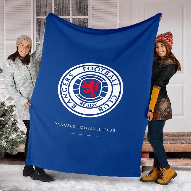 1pc Glasgow Rangers Theme Blanket - Digital Print, Polyester, Cozy for All Seasons, Perfect for Outdoor, and Travel