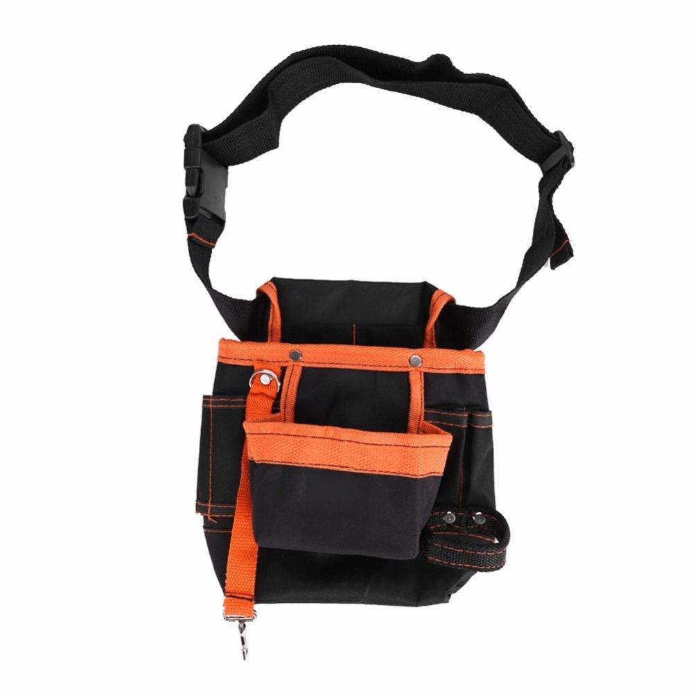 600D Oxford Cloth Waist Bag Adjustable Belt 8 Pockets Belt Electrician Bag Strong Buckle Portable Electrician Pouch Bag