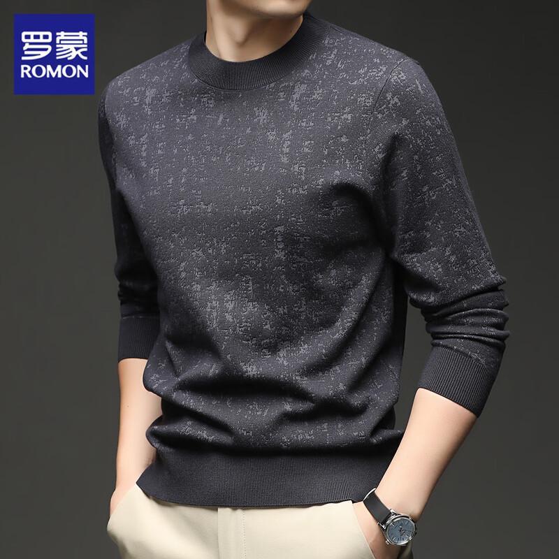

Luomeng Men s Silk & Wool Blend Round Neck Knitted Sweater 2XL