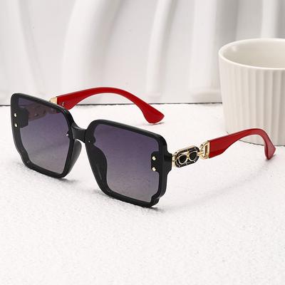 Occhiali da sole europei e americani con montatura grande per donna Occhiali da sole di lusso moda Quadrati Rotondi per viso