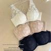 Sleek Lace Front-Closure Push-Up Bra Set for Small Busts - Wire-Free & Comfortable