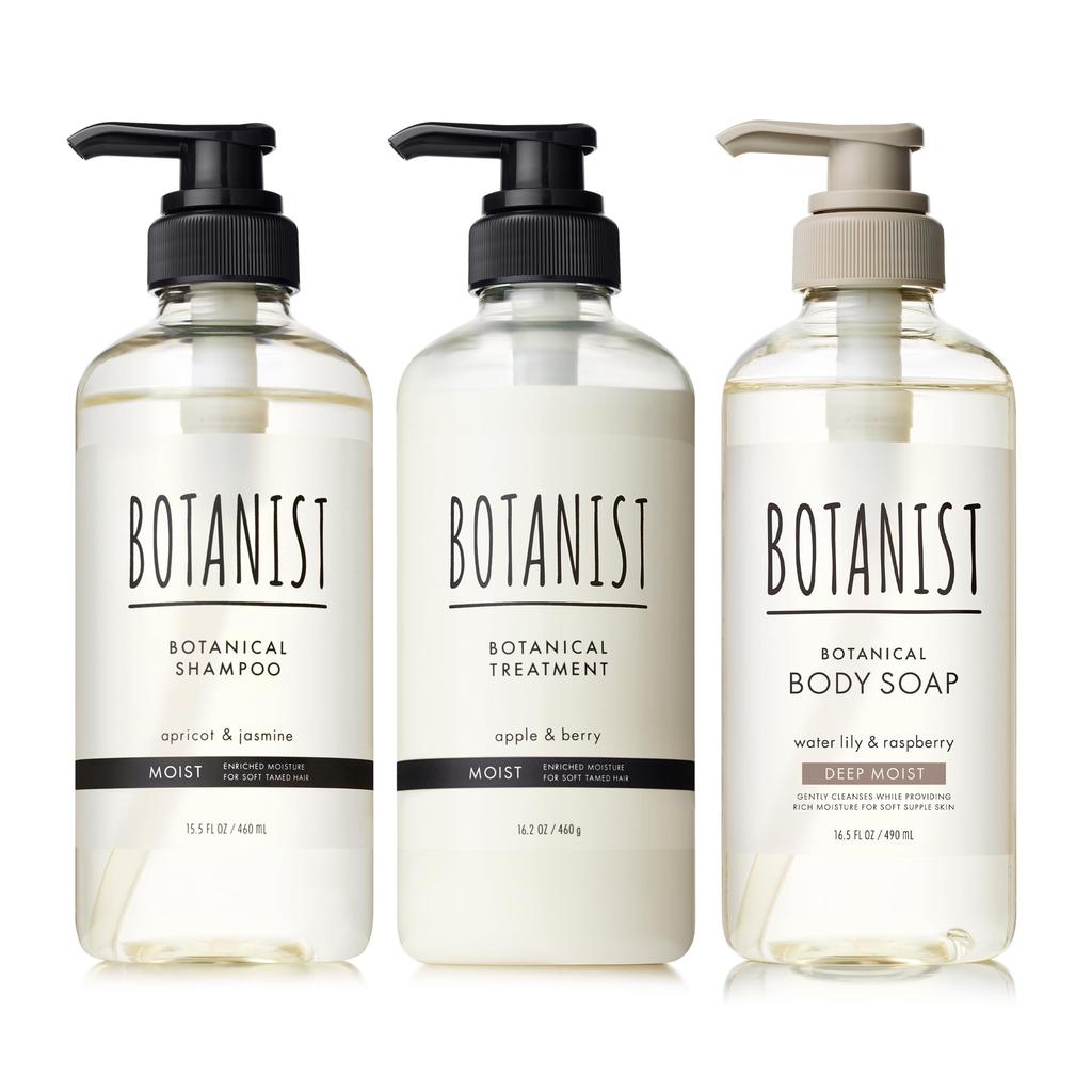 BOTANIST and Body Soap Set X Deep Shampoo, Treatment, 3-Piece (Moist Moist)