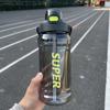 Graduated Water Cup with Straw With Straw Fitness Drinking Bottle Sports Kettle with Straw  Outdoor