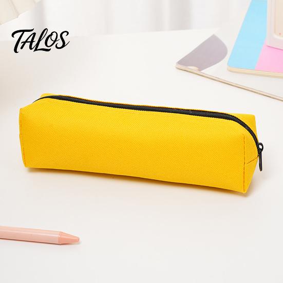 Wide-mouth Zipper Pouch Oxford Pencil Case, Large Capacity Pen for Students, Nylon Fabric Bag Simple Stationery Office School Travel Storage Case
