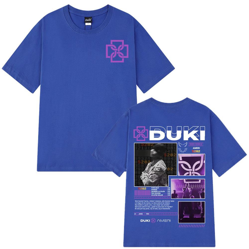 2025 Rapper Duki MIXTAPE Album T-shirt Men Women Fashion Hip Hop Vintage 100% Pure Cotton T-shirt O-Neck Leisure T-shirts Y2k